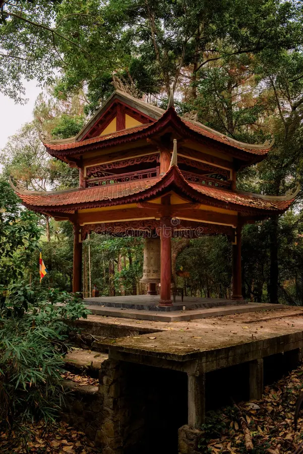 vertical shot tu hieu temple forest hue vietnam vertical shot tu hieu temple forest hue vietnam 263648253