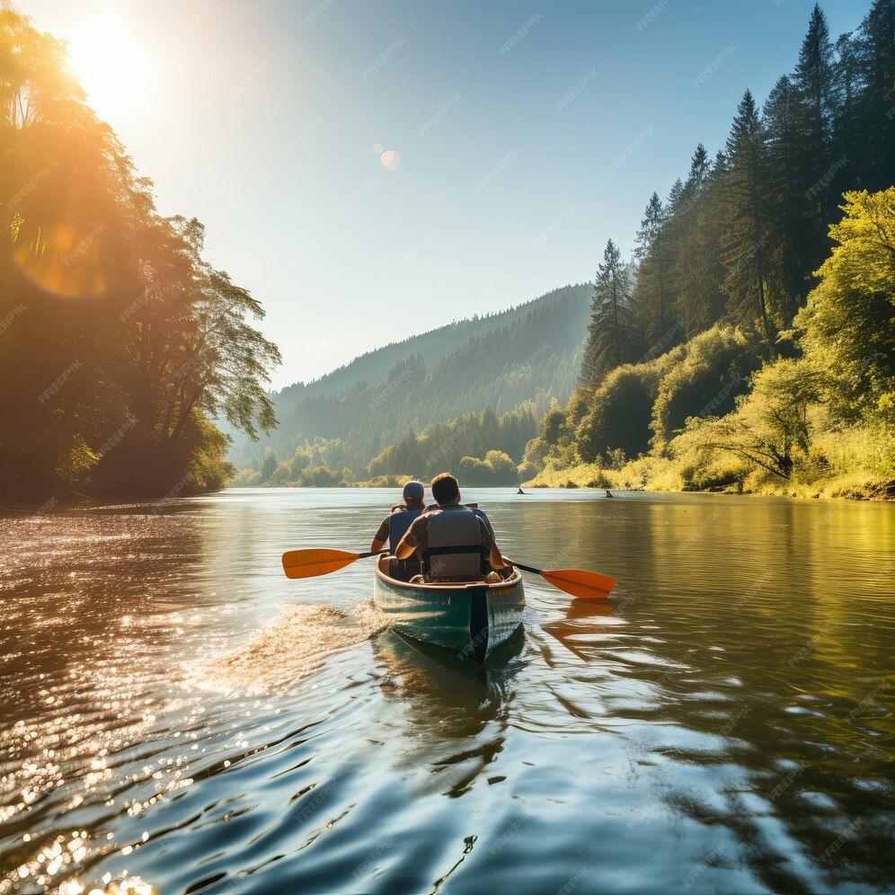water sports image people rowing canoe river_611531 1206